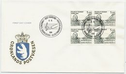 GREENLAND 1984 Art: Henrik Lund Block Of 4 On FDC.  Michel 153 - FDC