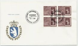 GREENLAND 1984 250th Anniversary Of Christianshab Block Of 4 On FDC.  Michel 152 - FDC