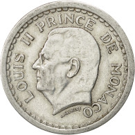 Monnaie, Monaco, Louis II, 2 Francs, Undated (1943), TTB+, Aluminium, KM:121 - 1922-1949 Louis II