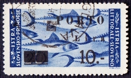 ISTRIA E LITORALE SLOVENO - SEGNATASSE PORTO  - Sasson. 17B  Cifre SOTTILI - Used - 1946 - RARE - Occ. Yougoslave: Istria