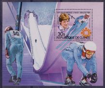 GUINÉE :1984: Y.BF48 Dentelé : ## Jeux Olympiques D'Hiver SARAJEVO 1984 ## : OLYMPICS,SKIING,SKI-JUMPING,J. WEISSFLOG... - Winter 1984: Sarajevo