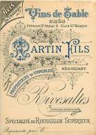221217 - Carte De Visite - 66 RIVESALTES MARTIN Fils Vins De Table Crus Coteaux St Arnac Et St Martin Propriétaire - Rivesaltes