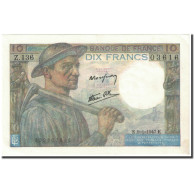 Billet, France, 10 Francs, 10 F 1941-1949 ''Mineur'', 1947, 1947-01-09, SPL+ - 10 F 1941-1949 ''Mineur''