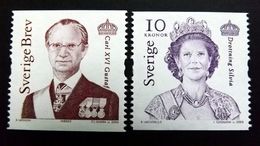 Schweden 2365/6 YT 2343/4 **/mnh, König Carl XVI. Gustaf Und Königin Silvia - Ungebraucht