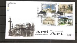 KOSOVO 2017,MONUMENTAL ART,,RELIGION,ARCHITECTURE,FDC - Kosovo