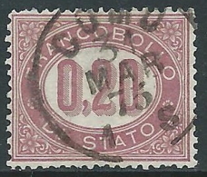 1875 REGNO SERVIZIO DI STATO USATO 20 CENT - R44-9 - Dienstmarken