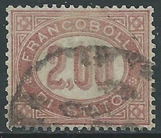 1875 REGNO SERVIZIO DI STATO USATO 2 LIRE - R44-9 - Dienstmarken