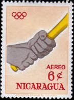 NICARAGUA Baseball, Base Ball,  1 Valeur Emise En 1964 * MLH (jeux Olympique Tokyo) - Honkbal