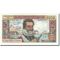 France, 5000 Francs, 5 000 F 1957-1958 ''Henri IV'', 1957, 1957-12-05, SUP+ - 5 000 F 1957-1958 ''Hendrik IV'' Van Frankrijk