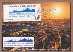 AC - TURKEY POSTAL STATIONARY - UNESCO WORLD HERITAGE COMMITTEE 40th SESSION ISTANBUL 10 JULY 2016 - Entiers Postaux