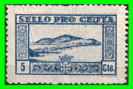 SELLO LOCAL GUERRA CIVIL ESPAÑOLA PRO CEUTA 5 Ctms - Tasse Di Guerra