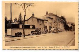 CPA Rhône Département 69 Charbonnières Voiture Automobile Non Circulé Garage Pompe à Essence Hippisme - Charbonniere Les Bains