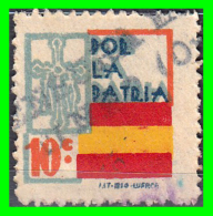 ESPAÑA SELLO GUERRA CIVIL. A CORUÑA. SELLO LOCAL POR LA PATRIA - VALOR FACIAL 10 CÉNTIMOS - PIE DE IMPRENTA: LIT· - Impots De Guerre