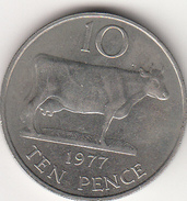 Guernsey Coin 10p 1977 (Large Format) - Guernsey