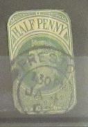 Gran Bretagna 1880 - 1901 Part Of Postage Card Half Penny Green - Lettres & Documents