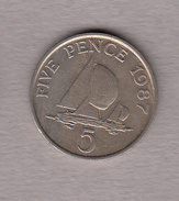 Guernsey Coin 5p 1987 (Large Format) - Guernesey