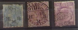 Gran Bretagna India Postage 1854 - 65 Set Of Half Anna One Anna And Two Annas - 1854 Britse Indische Compagnie