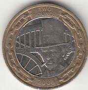 Great Britain UK  £2 Two Pound Coin I Brunel (Face) - Circulated - 2 Pond