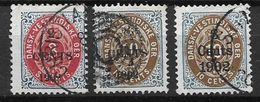 Antilles Danoises 1902 N° 20 Et 22/23 Oblitérés Surchargés Cote 85 Euros - Denmark (West Indies)