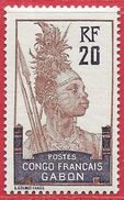 Gabon N°38 20c Brun & Violet 1910 ** - Unused Stamps
