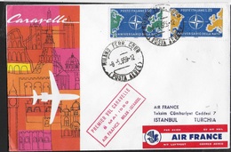 PRIMO VOLO - AIR FRANCE - MILANO ISTAMBUL - 08.05.1959 - Poste Aérienne