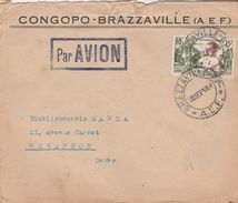 Enveloppe Commerciale 1954 / Par Avion / CONGOPO / Cachet Horoplan De Brazzaville / Congo - Brieven En Documenten