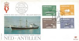 Netherlands Antilles 1967 Curacao Sailing Ship Tanker Passenger Ship FDC Cover - Marittimi