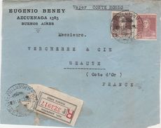 Devant D' Enveloppe Commerciale 1931 /  Recommandé / Eugénio BENEY / Azcuenaga / Buenos Aires / Argentina - Covers & Documents