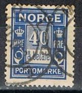 Sello 40 Ore, TAXE, Tasa De NORUEGA, Yvert Num 10 º - Used Stamps