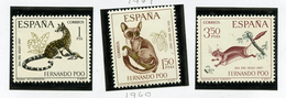 1964 - FERNANDO POO (ESPANA) - Mi. Nr. 255/257 -  NH -  (UP.70.1) - Fernando Po