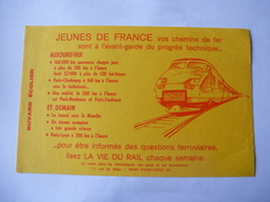 Buvard LA VIE DU RAIL - SNCF - TGV  . Détails 2 Scans. - Transportmiddelen