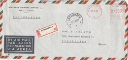 Belgique Lettre Recommandée EMA Entête  Nothern Shipping Service  ANVERS 8/12/1960  Pour Casablanca Maroc - 1960-79