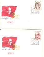 1986. USSR/Russia, Birth Centenary Of E. Thelimann, German Politician,  FDC, 2v, Mint/** - Brieven En Documenten