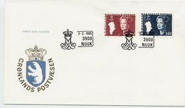 GREENLAND 1985 Queen Margarethe Definitive 2.80 And 3.80 Kr. On FDC. Michel 155-56 - FDC