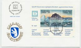 GREENLAND 1987 HAFNIA '87 I Block On FDC  Michel Block 1 - FDC