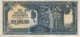 BILLETE DE JAPON DE 10 DOLLARS DEL AÑO 1942  (BANKNOTE) OCUPACION DE MALASIA - Japan