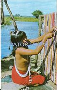 83804 PARAGUAY COSTUMES NATIVE WOMAN WORKING POSTAL POSTCARD - Paraguay