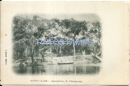 83810 PARAGUAY ASUNCION AUTO CLUB VISTA PARCIAL & BOAT POSTAL POSTCARD - Paraguay