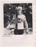 CYCLISME - WILLY PLANCKAERT COUREUR BELGE MAILLOT VERT DU TOUR DE FRANCE 1966 , PHOTO PUBLICITAIRE  EQUIPE C & A DE 1978 - Wielrennen