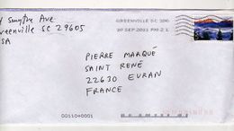 Enveloppe Oblitération GREENVILLE 30/09/2011 - Storia Postale