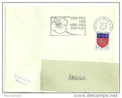 BOUCHES Du RHONE - Dépt N° 13 = MARSEILLE BELLE De MAI 1967 = FLAMME Non Codée = SECAP  ' PENSEZ + CODIFIEZ' - Código Postal