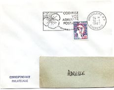 CHARENTE - Dépt N° 16 = ANGOULEME RP 1967 = FLAMME Non Codée = SECAP Multiple' PENSEZ + CODIFIEZ' Pensée N° 1 - Código Postal