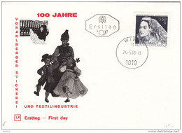 Dentelle - Textile - Autriche - Lettre De 1968 - 1961-70 Briefe U. Dokumente