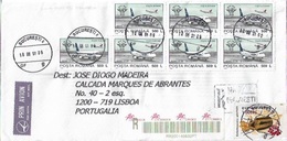 Romania Registered Cover To Portugal With Airplane Stamps - Briefe U. Dokumente