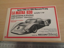 Page De Revue Des Années 60/70 : PUBLICITE MECCANO VOITURE A FRICTION  Format : 1 Page A4 - Meccano