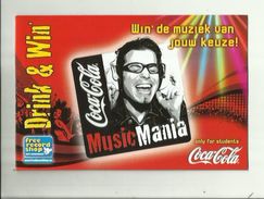 -  **  1 X  Cocacolakaart +  Badge     ** -- MUSIC  MANIA -- - Otros & Sin Clasificación