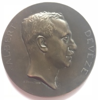 Médaille Bronze. Albert Devèze. En Commémoration De Son XXVe Anniversaire Professionel 1902-1927. A. Bonnetain. 55mm-59g - Unternehmen