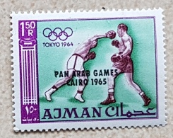 AJMAN Boxing, Boxe,  Boxeo, 1 Valeur Surcharge En Anglais  1965** MNH - Boxen