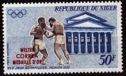 NIGER, Boxing, Boxe, Jeux Olympique Munich 72. Yvert N° PA 199 - Boxe