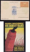 Brazil Brasil 1940 VASP Advertising Postcard Feira De Industria SAO PAULO - Airmail (Private Companies)